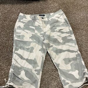 South Pole Gray and White Cargo Pants